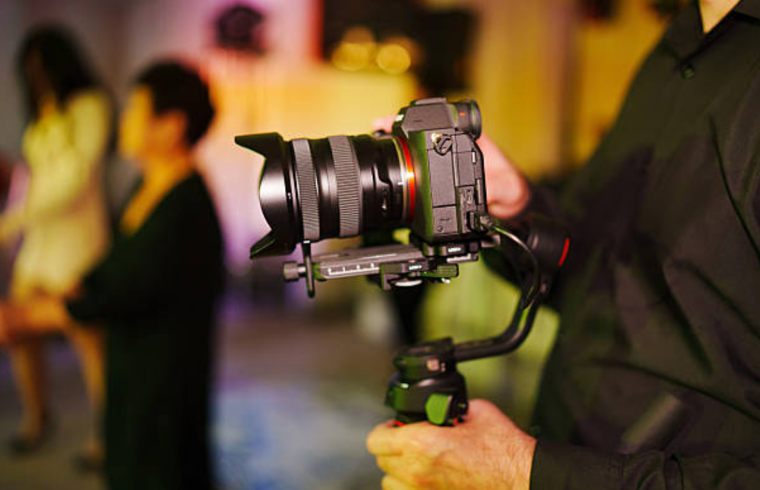 Photographer working during a wedding reception